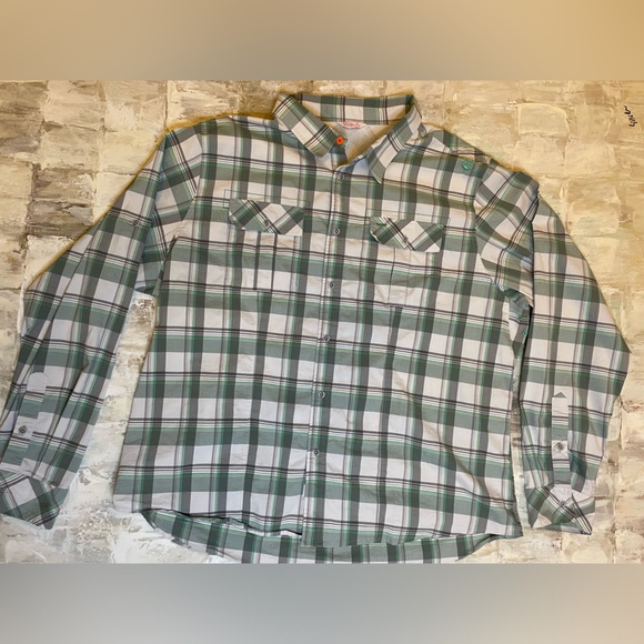 Big Ocean Sport Other - XXL Big Ocean Sport Green and Gray plaid  long sleeve Men's button down shirt